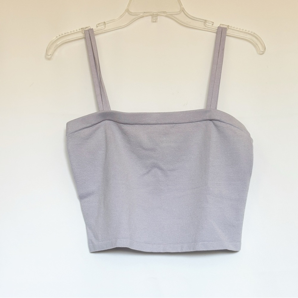 Yansi Fugel Light Purple Silk Tank Top removable straps Small
